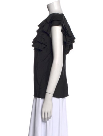 See by Chloé Bateau Neckline Short Sleeve Blouse