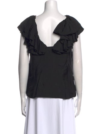 See by Chloé Bateau Neckline Short Sleeve Blouse