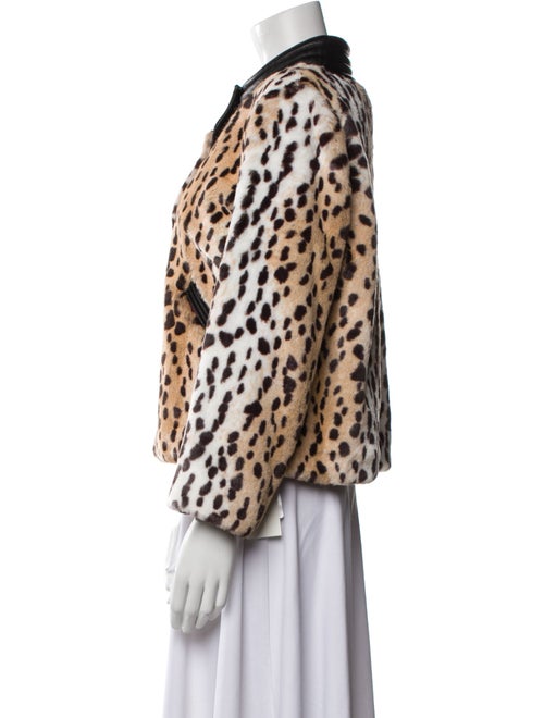 See by Chloé Faux Fur Animal Print Faux Fur Jacket