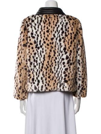 See by Chloé Faux Fur Animal Print Faux Fur Jacket