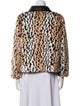 See by Chloé Faux Fur Animal Print Faux Fur Jacket