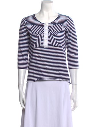 See by Chloé Striped V-Neck Top