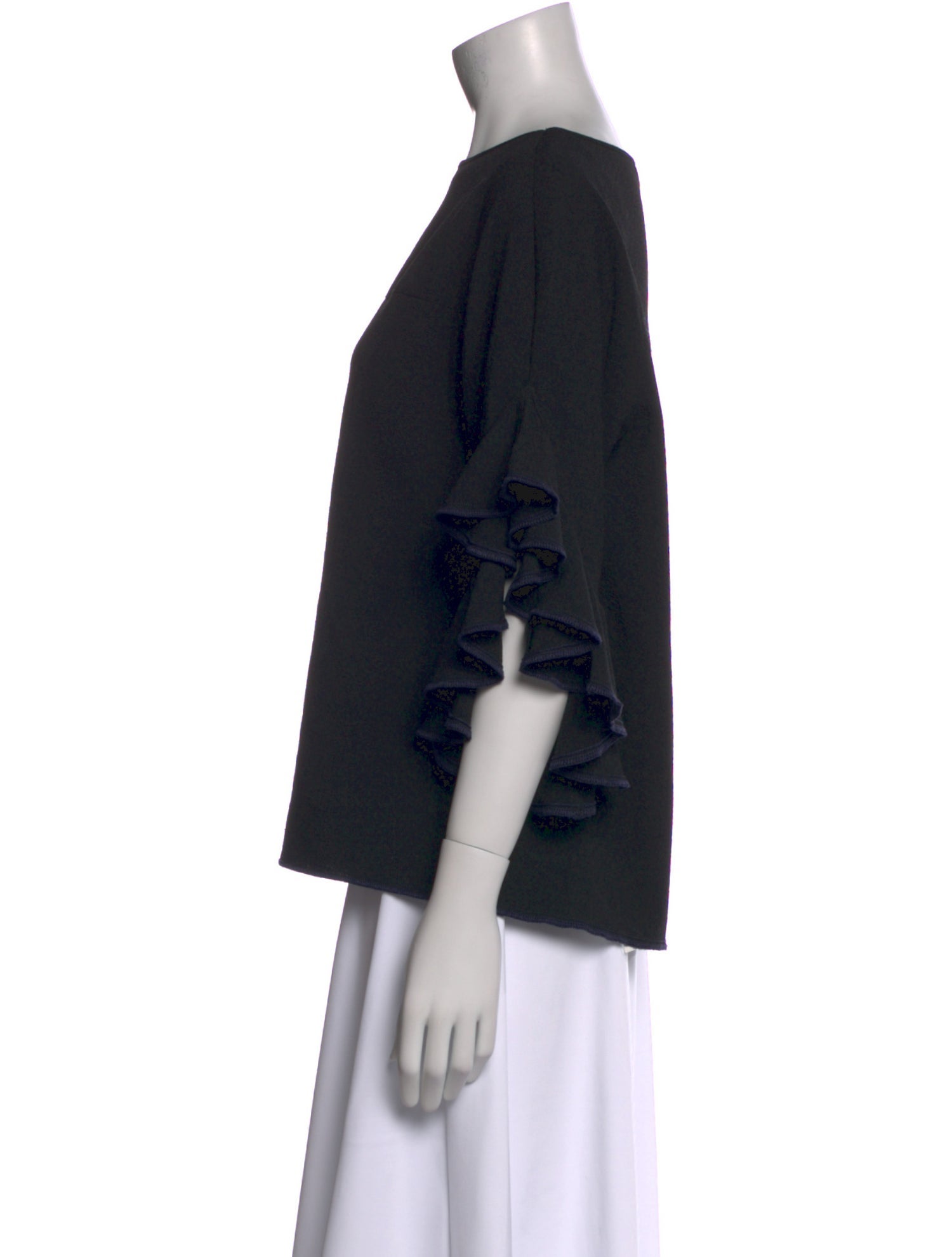 See by Chloé Bateau Neckline Three-Quarter Sleeve Blouse