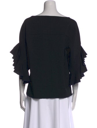 See by Chloé Bateau Neckline Three-Quarter Sleeve Blouse