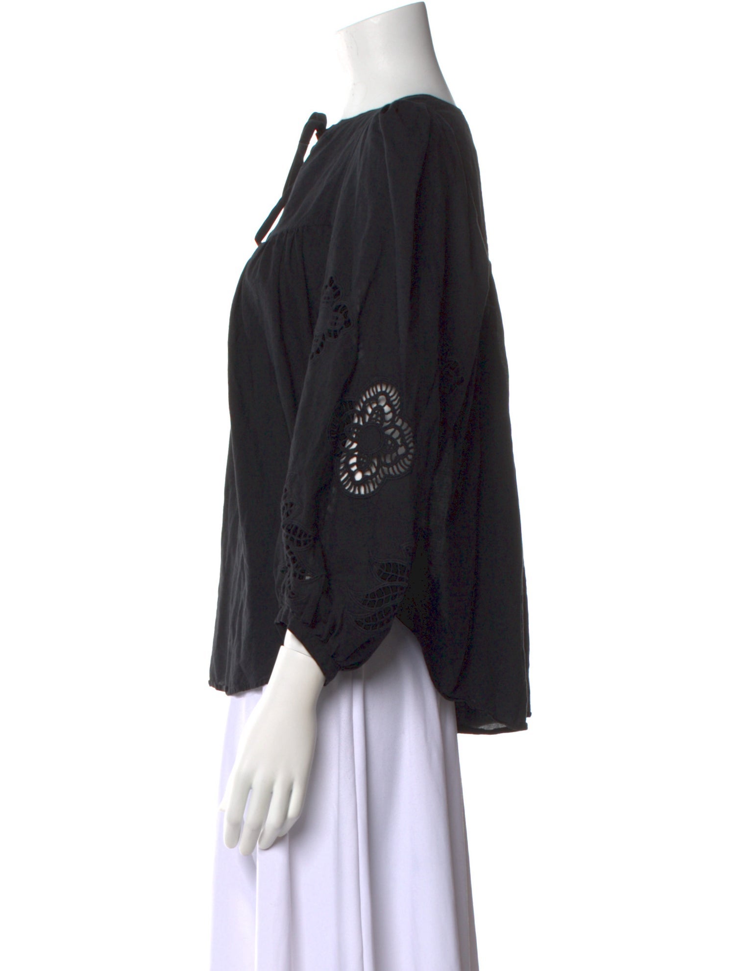 See by Chloé Bateau Neckline Three-Quarter Sleeve Blouse