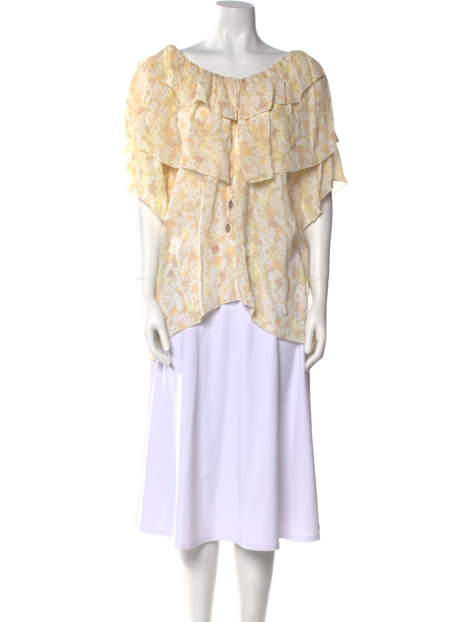 See by Chloé Printed Scoop Neck Blouse