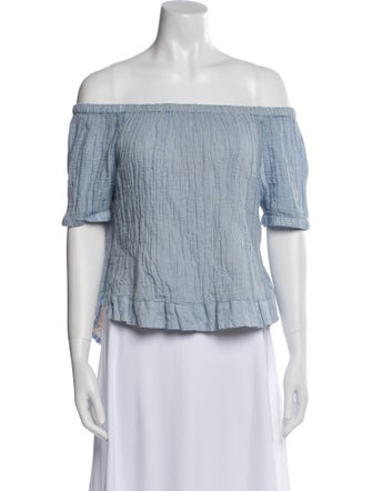 See by Chloé Off-The-Shoulder Short Sleeve Crop Top