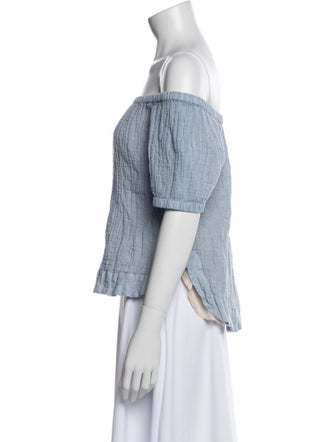 See by Chloé Off-The-Shoulder Short Sleeve Crop Top