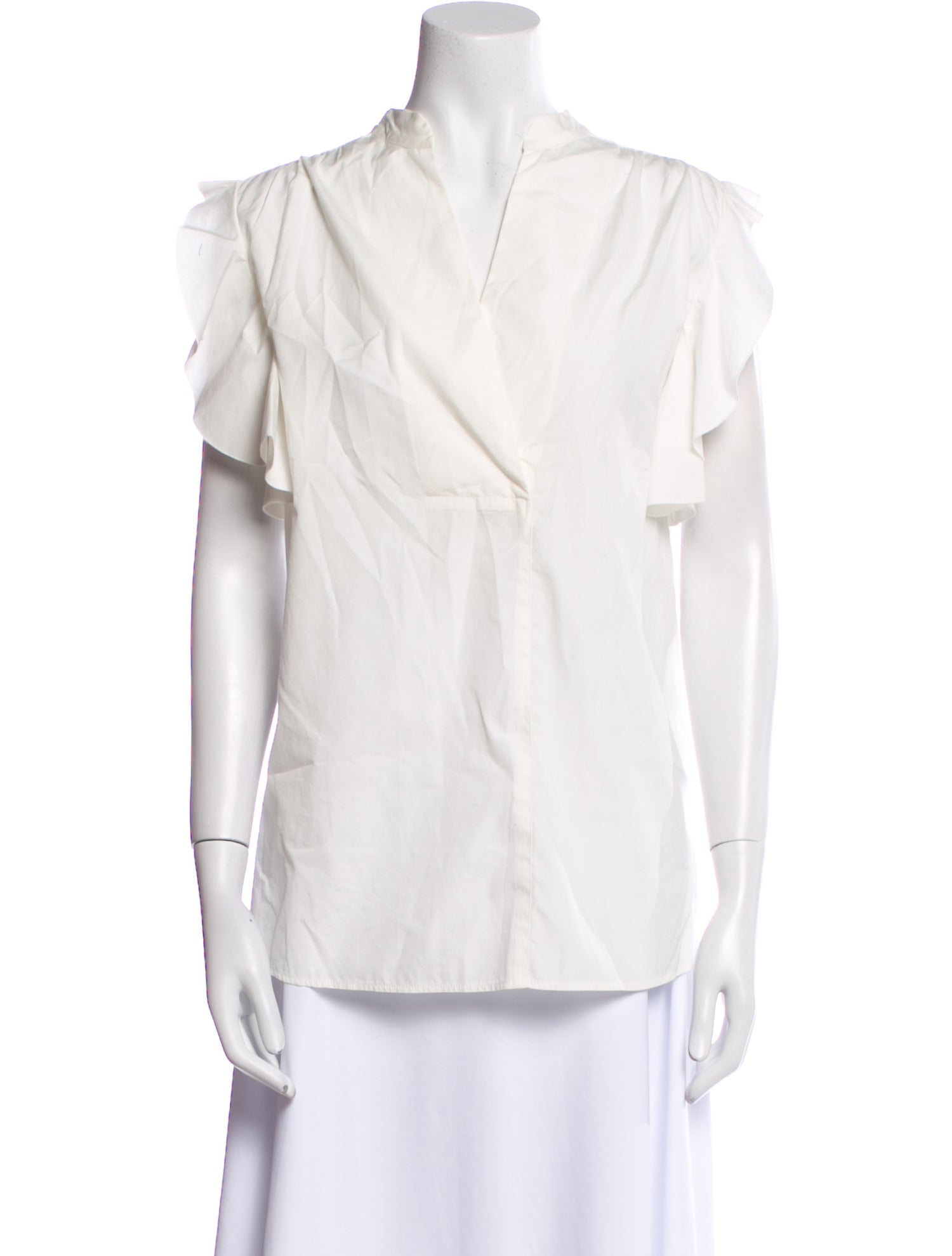 See by Chloé V-Neck Short Sleeve Blouse