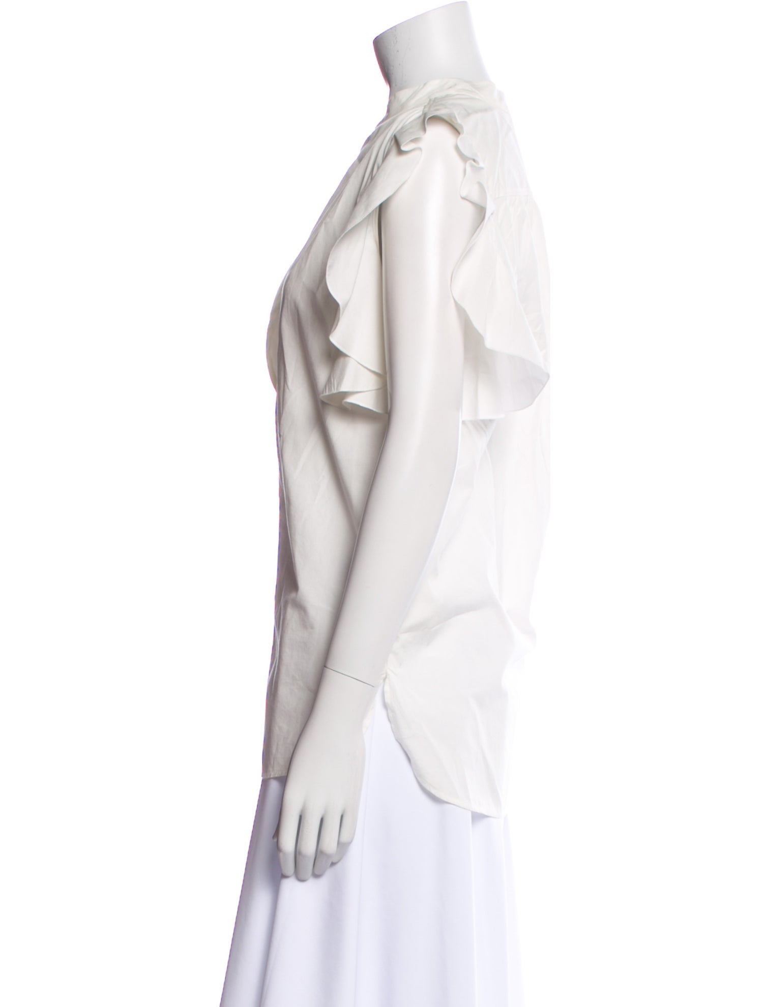 See by Chloé V-Neck Short Sleeve Blouse