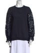 See by Chloé Lace Pattern Crew Neck Sweatshirt