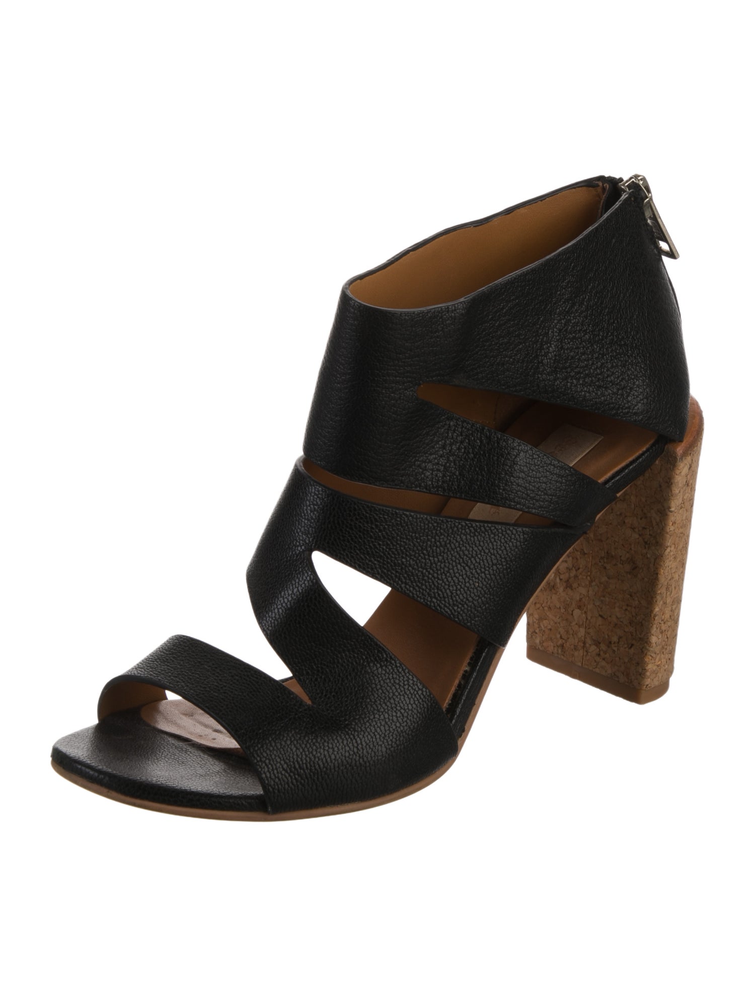 See by Chloé Leather Cutout Accent Sandals