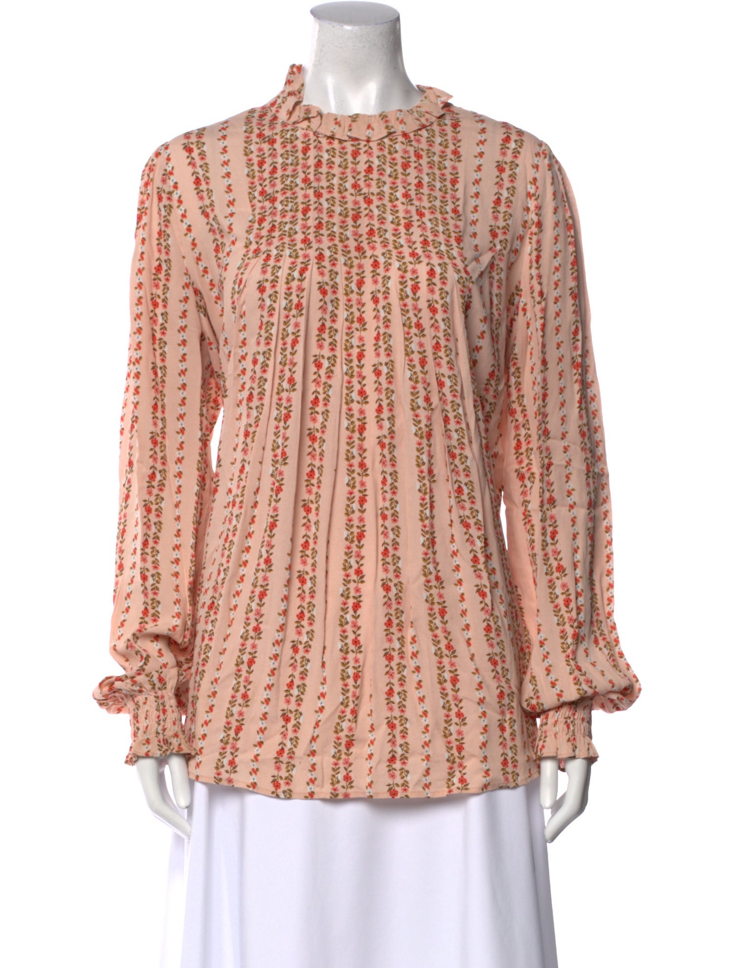 See by Chloé Printed Mock Neck Blouse