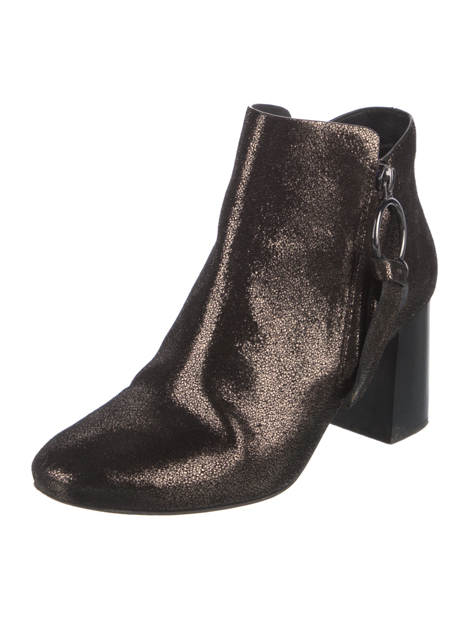 See by Chloé Leather Colorblock Pattern Boots