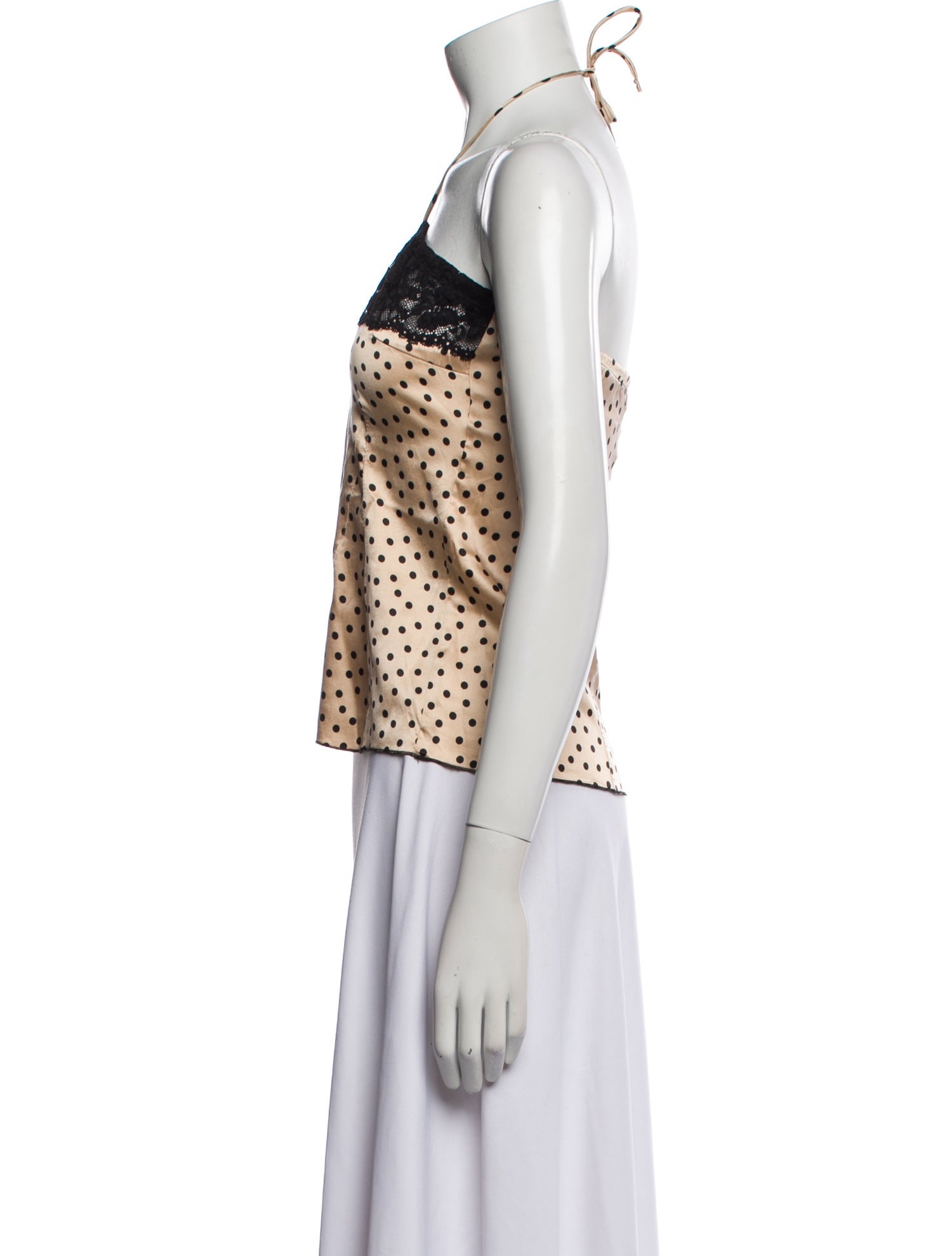 See by Chloé Polka Dot Print Strapless Crop Top
