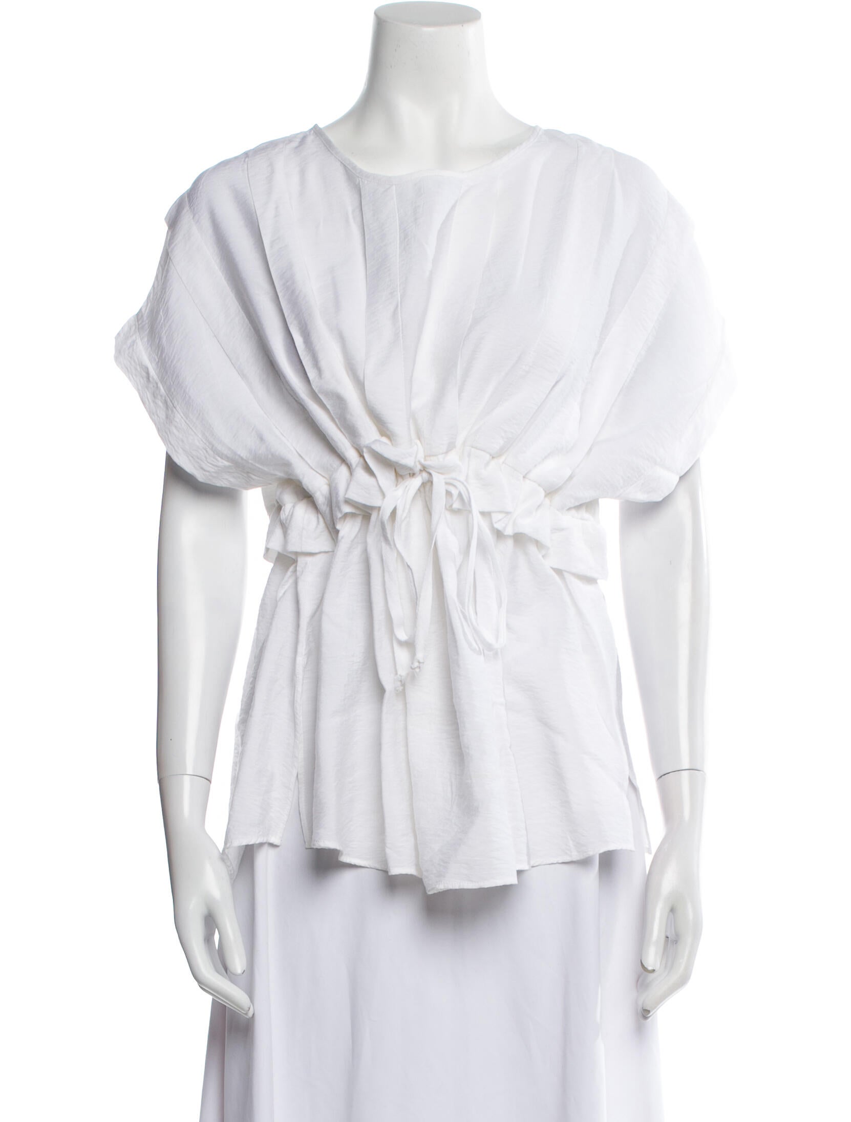 See by Chloé Bateau Neckline Short Sleeve Blouse