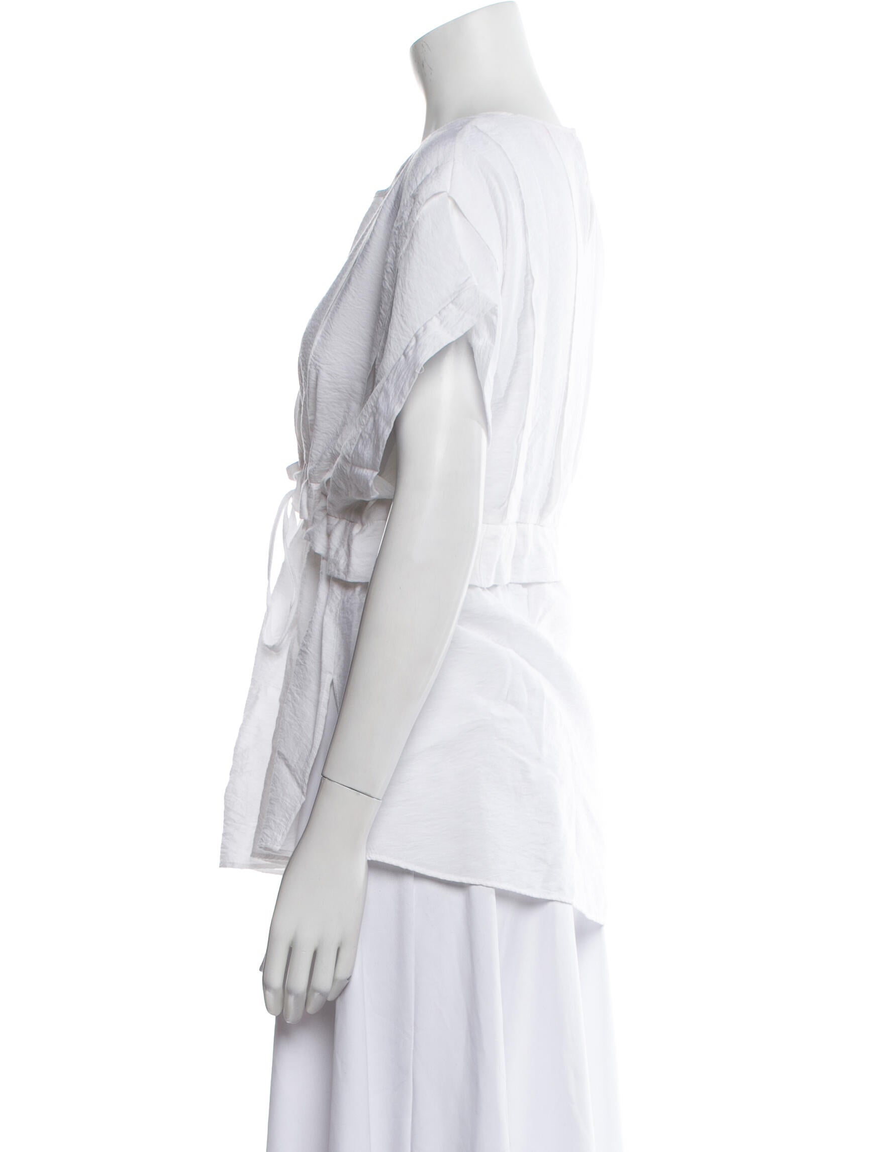 See by Chloé Bateau Neckline Short Sleeve Blouse