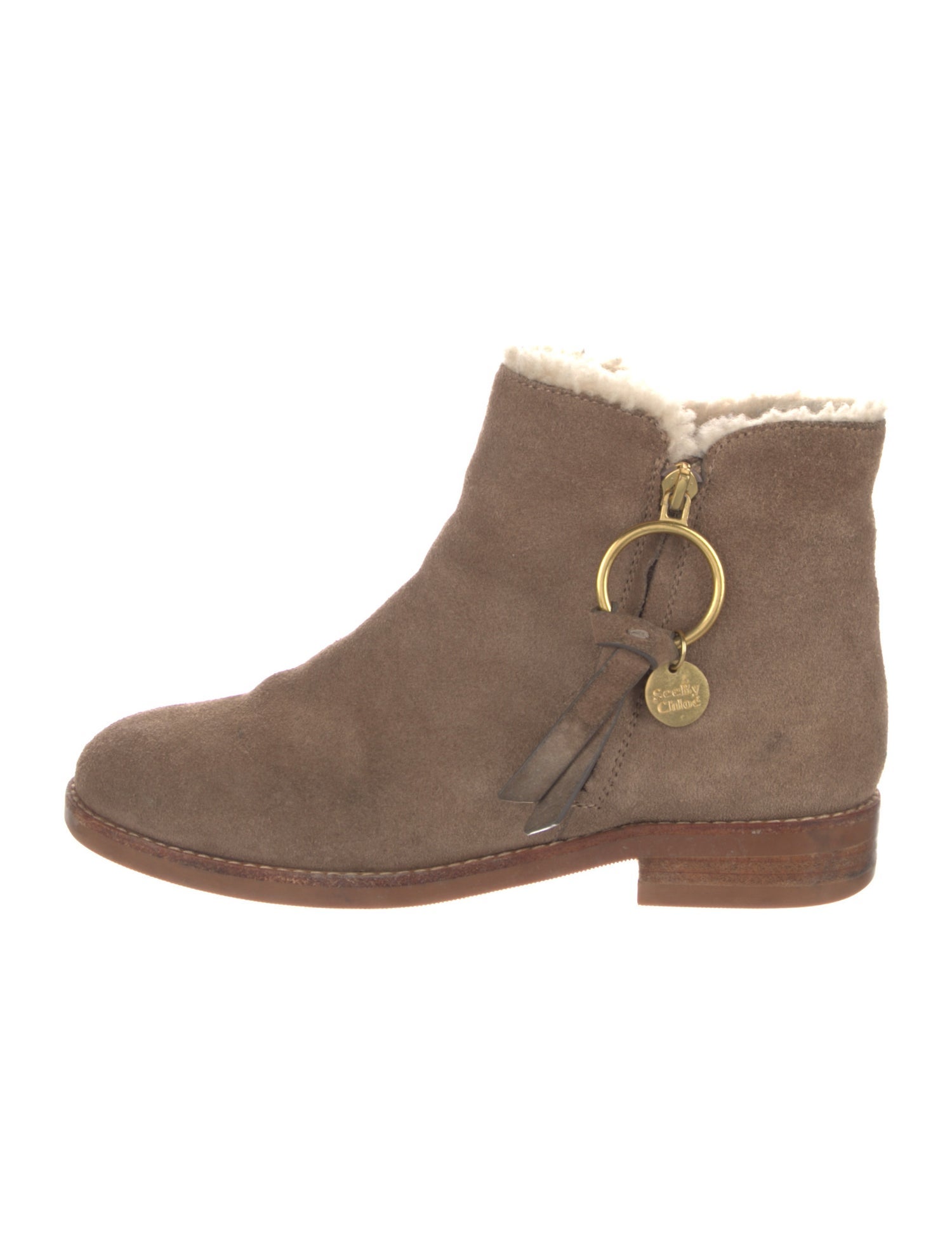 See by Chloé Suede Moto Boots