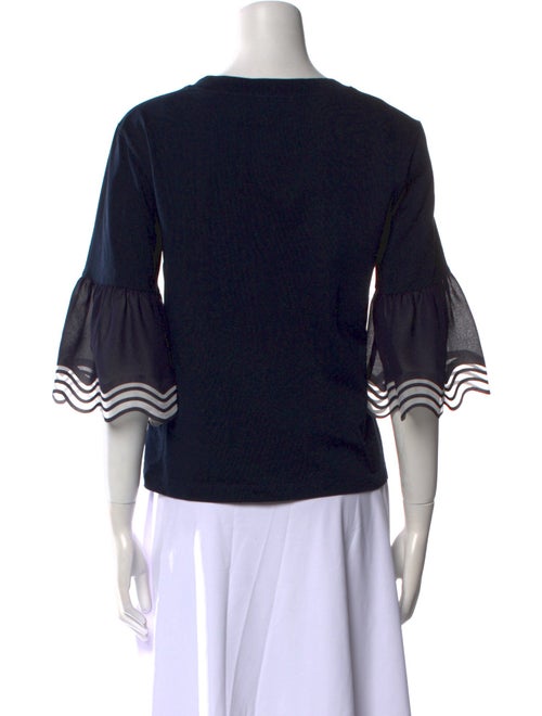 See by Chloé Bateau Neckline Three-Quarter Sleeve Top