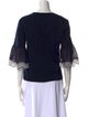 See by Chloé Bateau Neckline Three-Quarter Sleeve Top