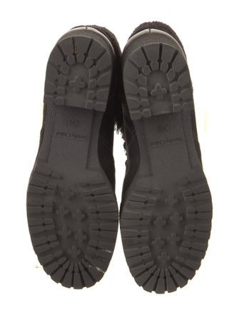 See by Chloé Suede Colorblock Pattern Combat Boots