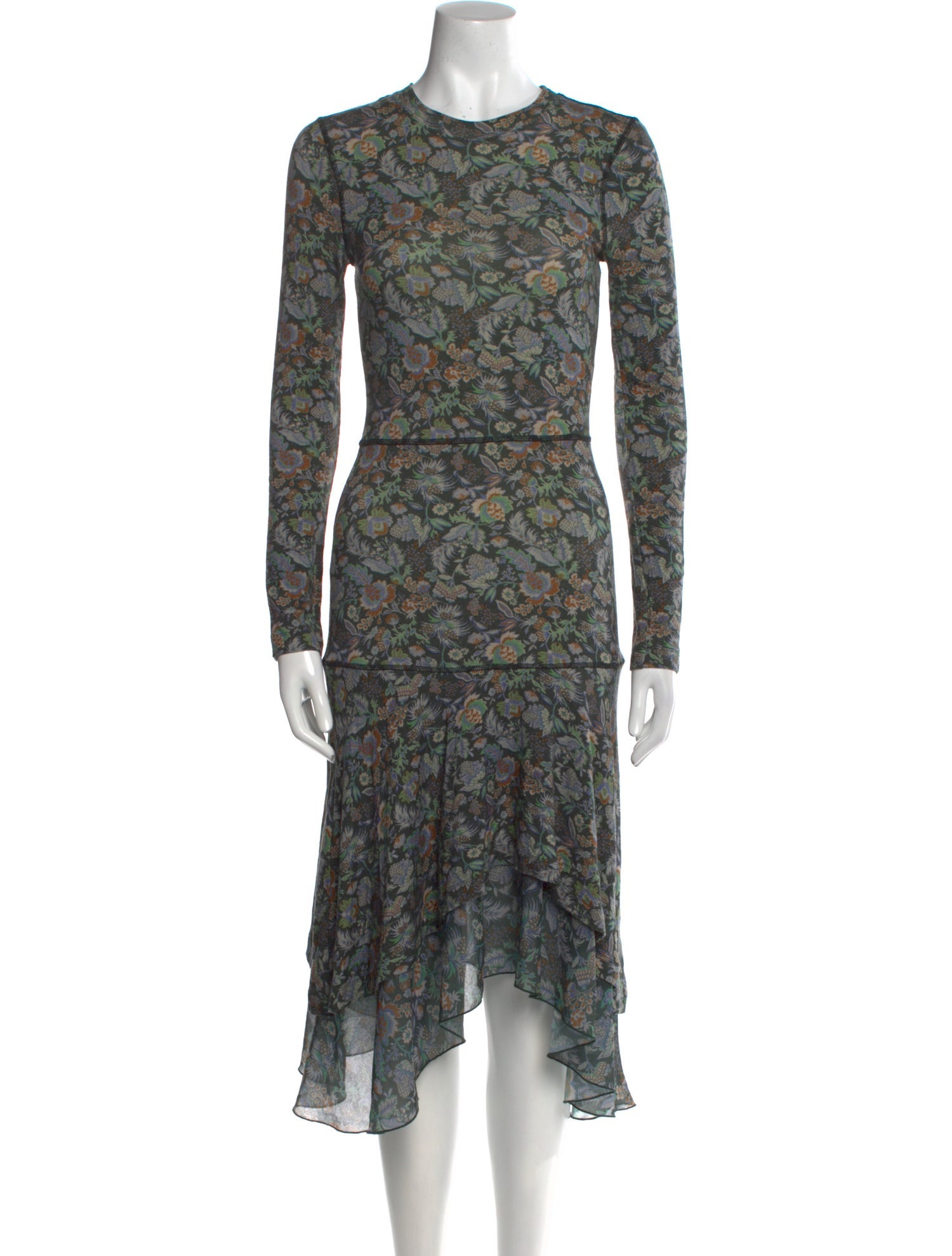 See by Chloé Floral Print Knee-Length Dress