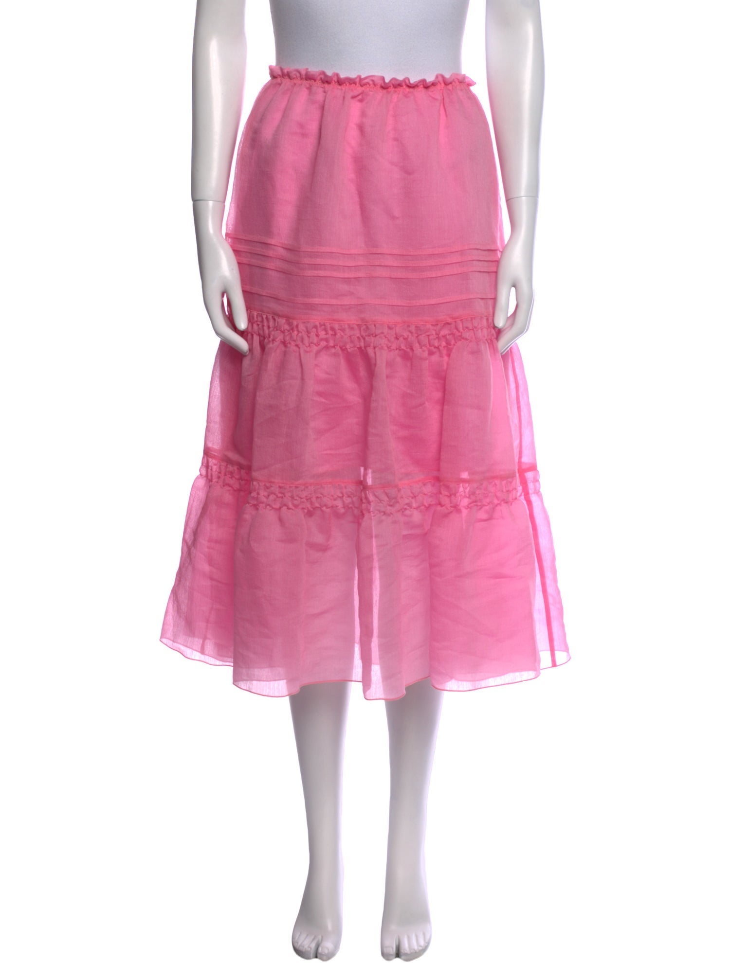 See by Chloé Ruffle Embellishment Midi Length Skirt