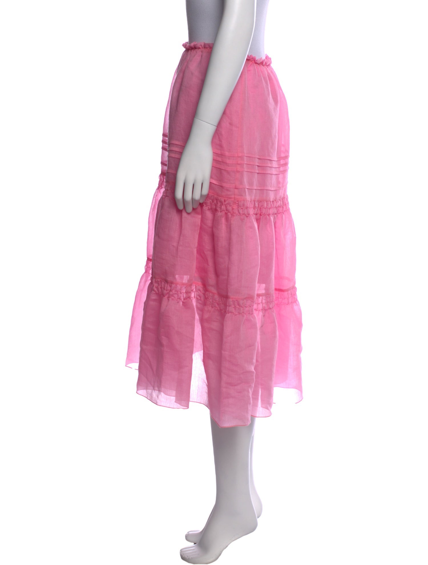 See by Chloé Ruffle Embellishment Midi Length Skirt