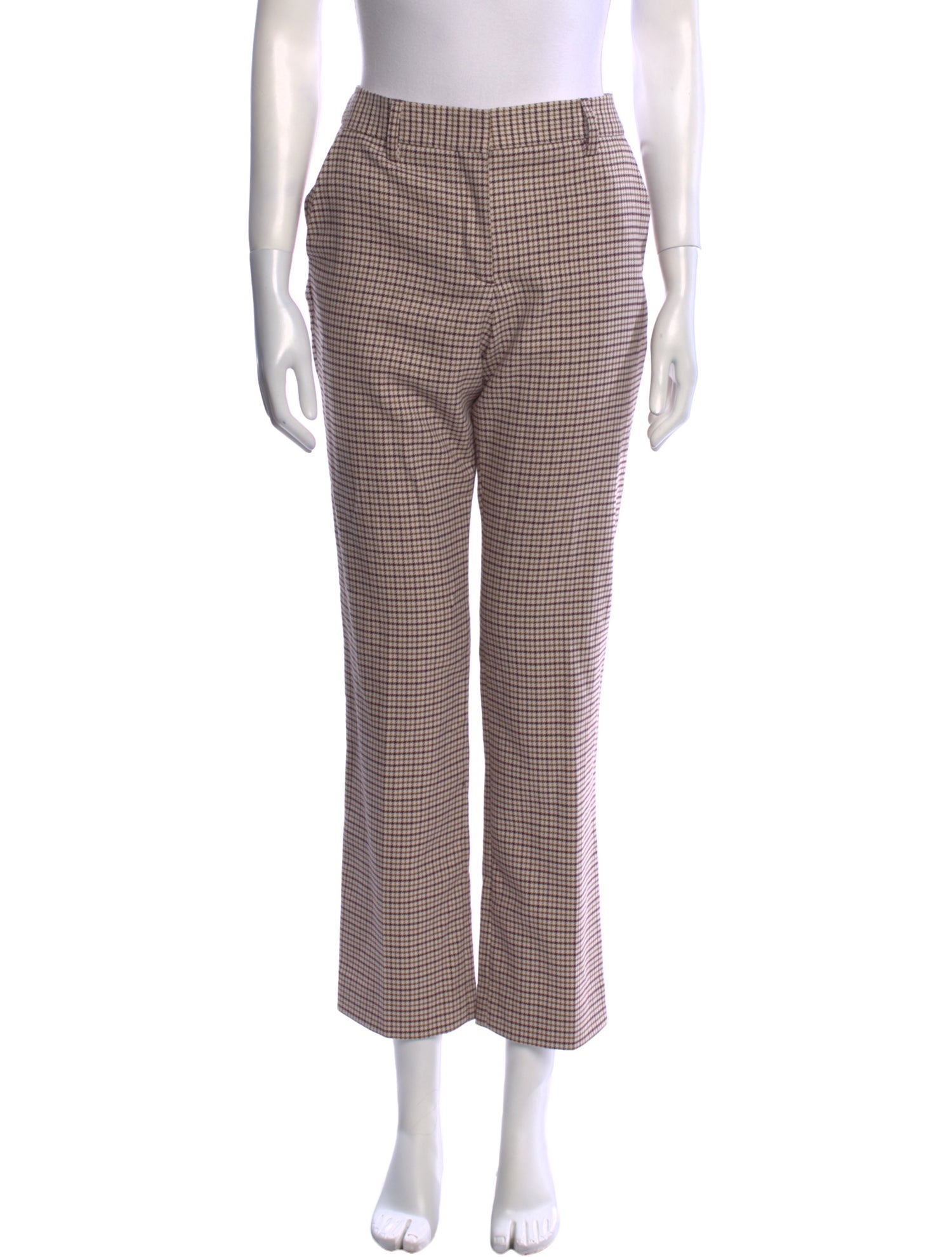 See by Chloé Plaid Print Straight Leg Pants