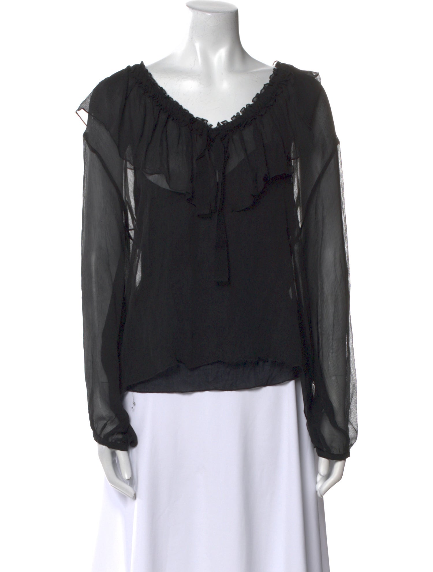 See by Chloé Scoop Neck Long Sleeve Blouse