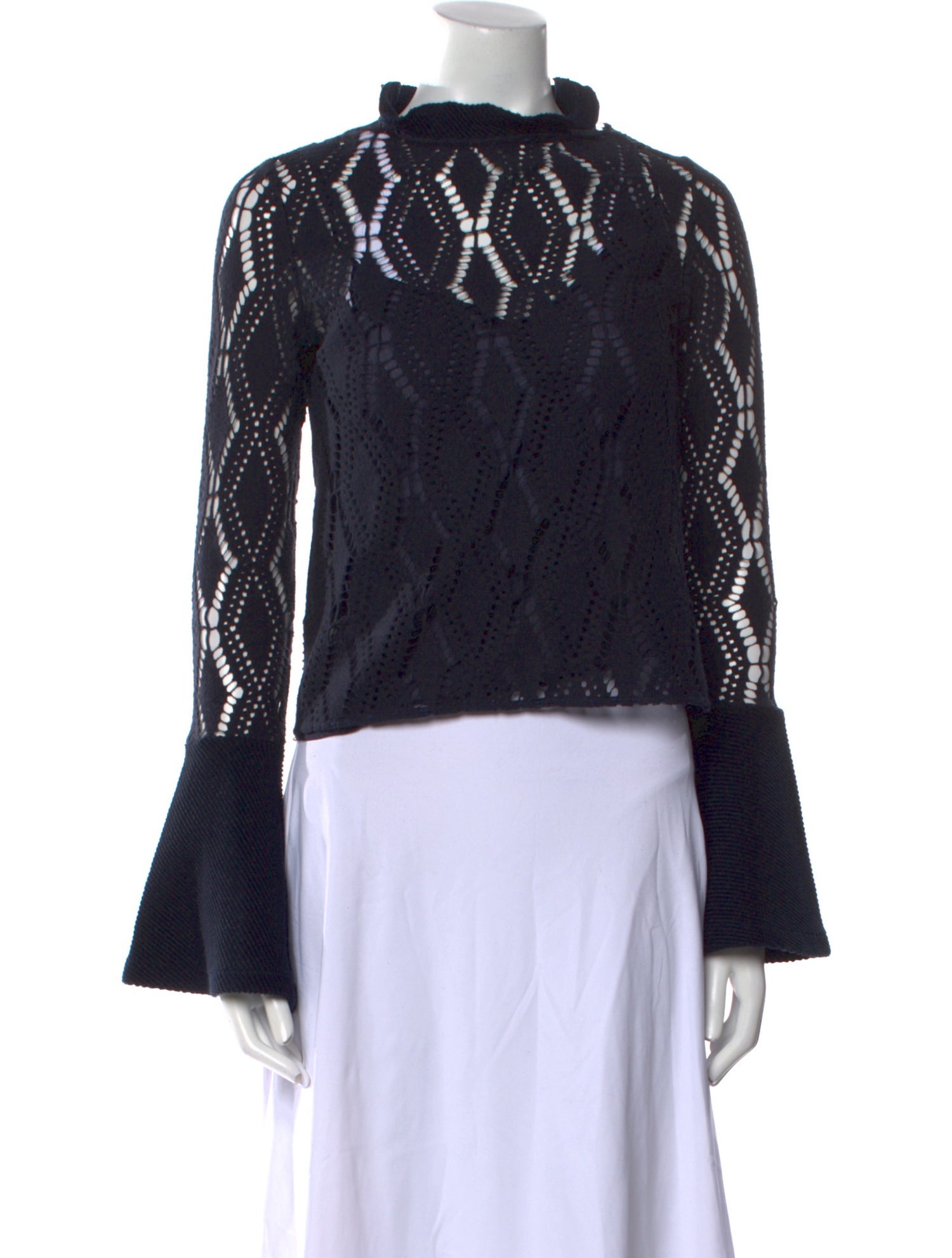 See by Chloé Printed Mock Neck Sweater