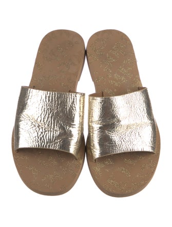 See by Chloé Leather Printed Slides