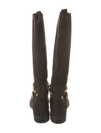 See by Chloé Suede Studded Accents Riding Boots