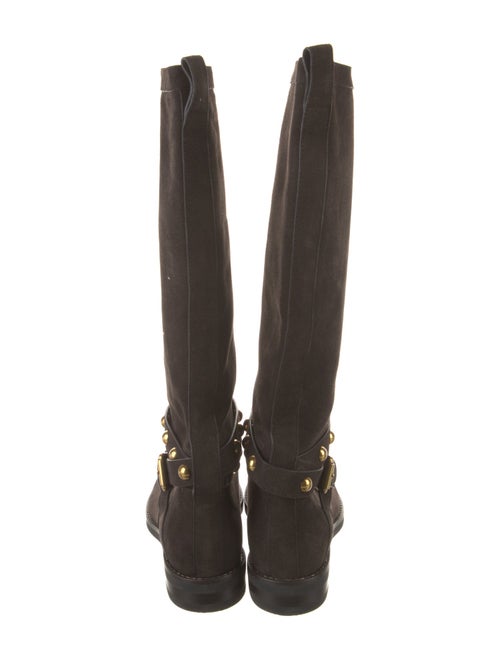 See by Chloé Suede Studded Accents Riding Boots