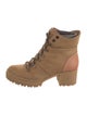 See by Chloé Suede Leather Trim Embellishment Combat Boots