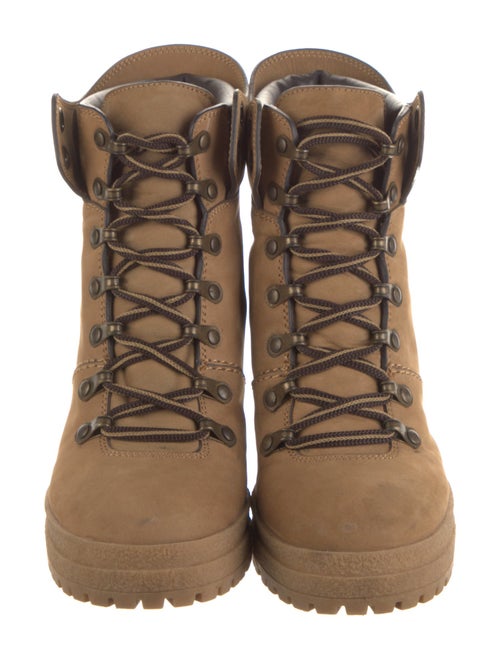 See by Chloé Suede Leather Trim Embellishment Combat Boots