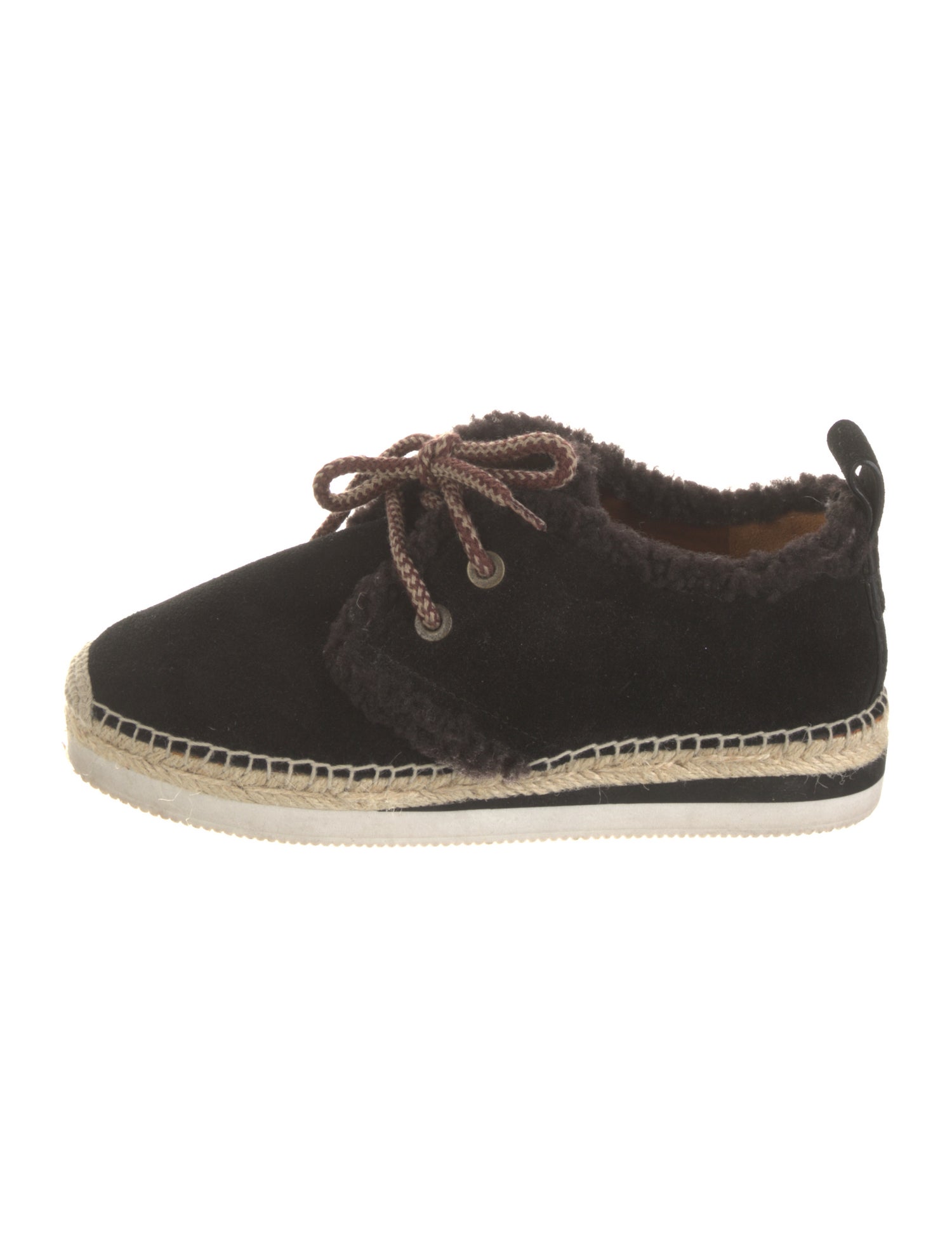 See by Chloé Suede Whipstitch Trim Espadrille Sneakers