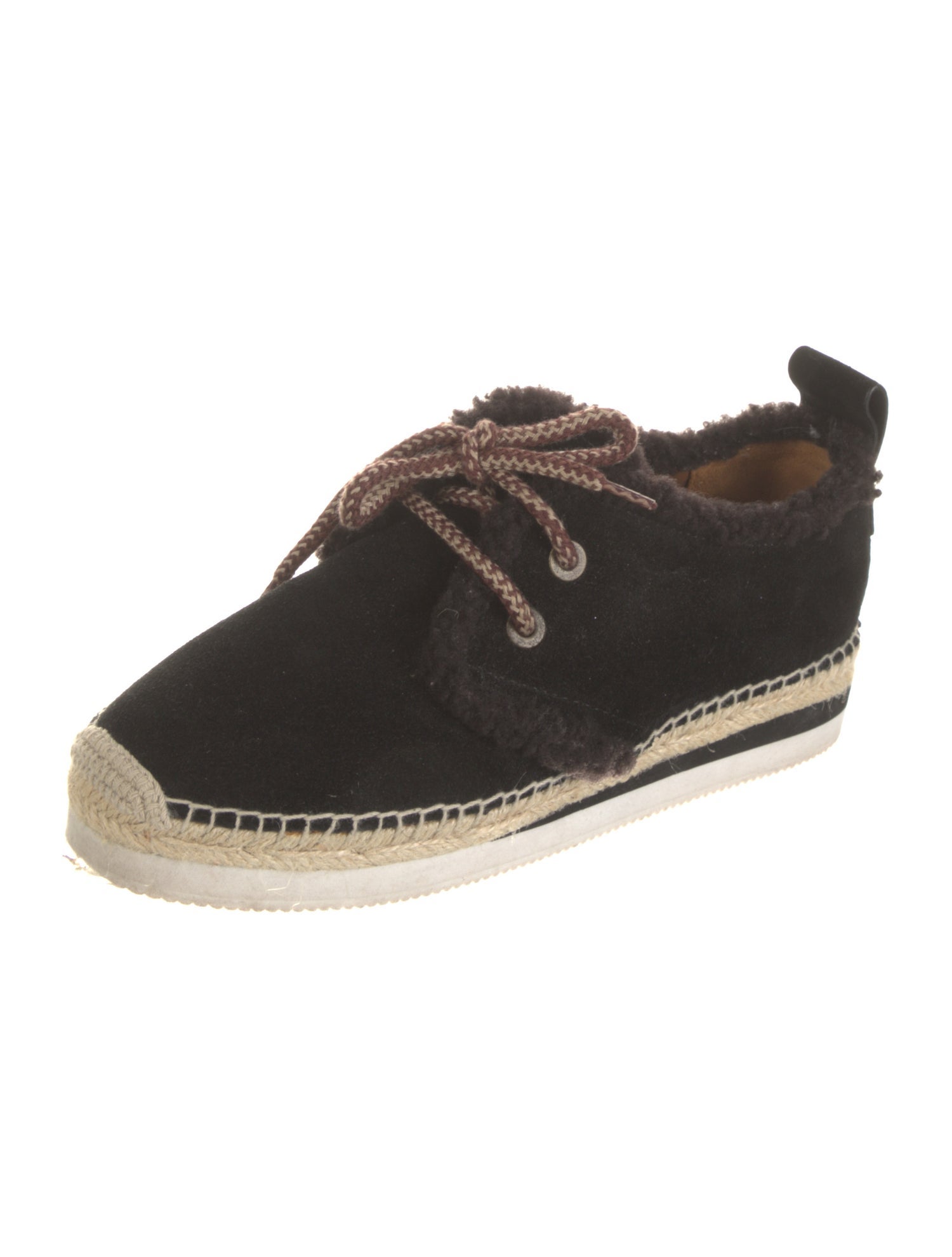 See by Chloé Suede Whipstitch Trim Espadrille Sneakers