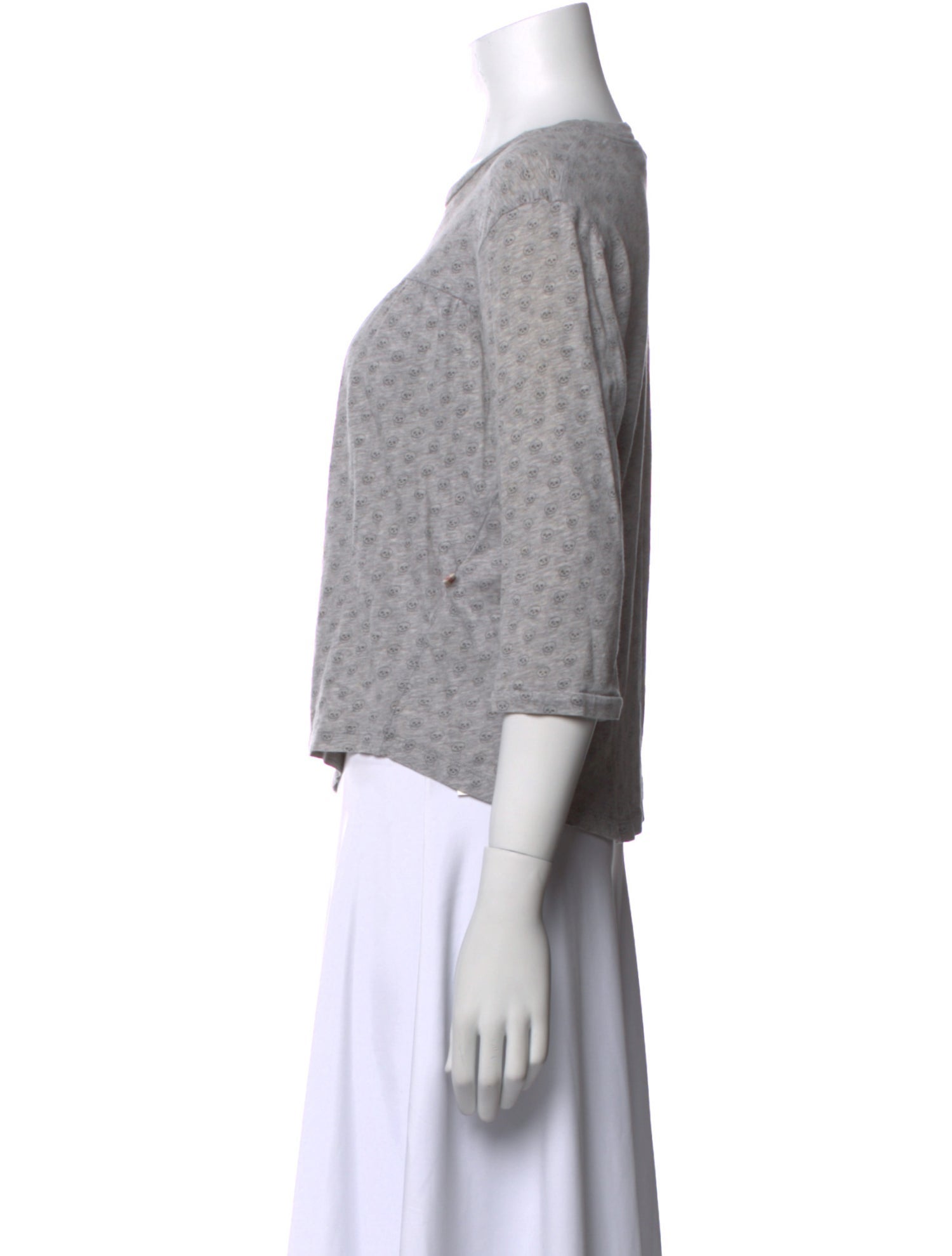 See by Chloé Bateau Neckline Three-Quarter Sleeve T-Shirt