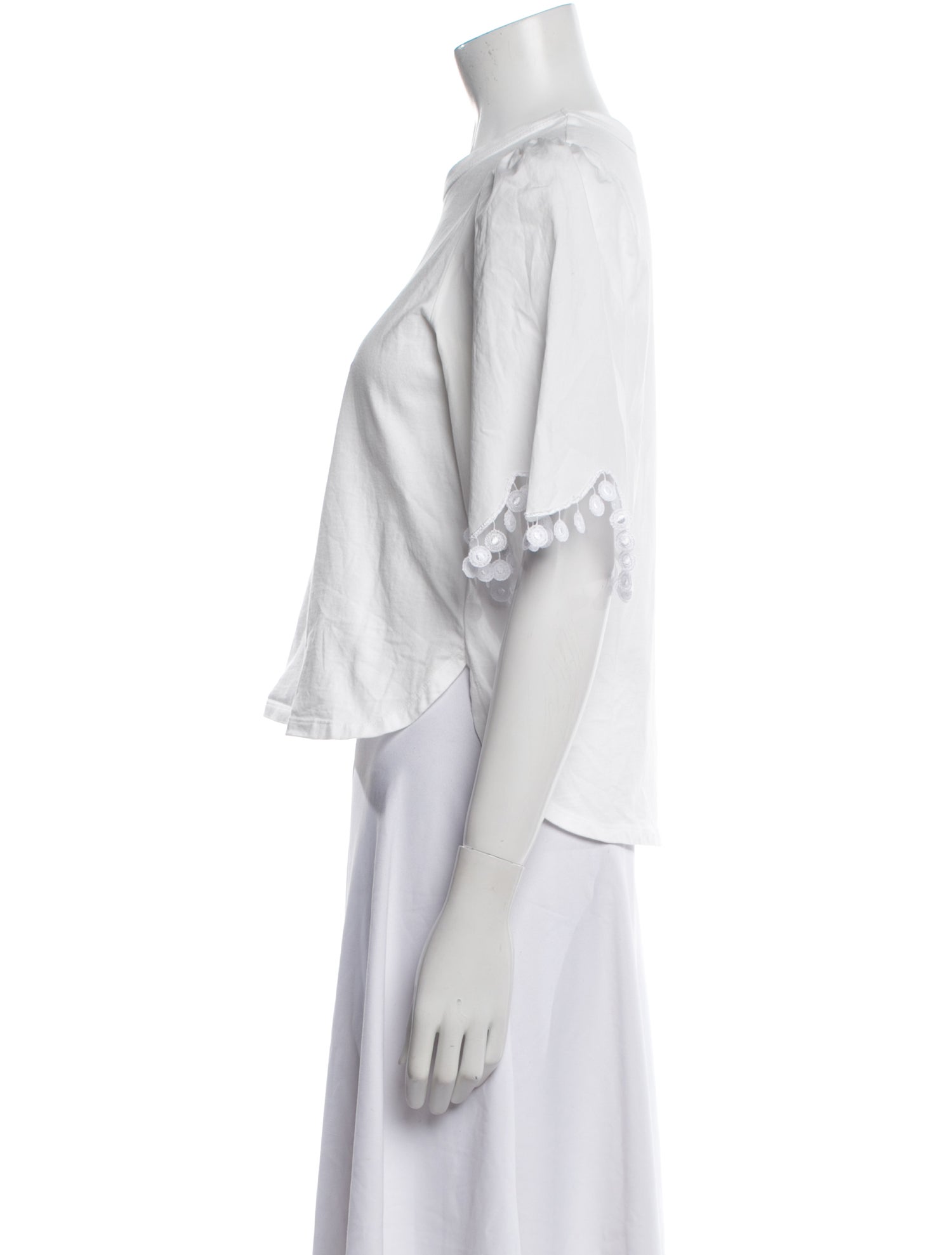 See by Chloé Mock Neck Short Sleeve Crop Top