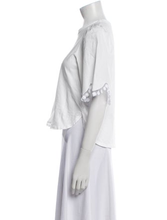 See by Chloé Mock Neck Short Sleeve Crop Top