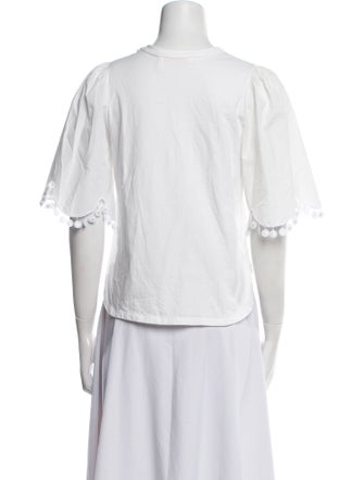 See by Chloé Mock Neck Short Sleeve Crop Top