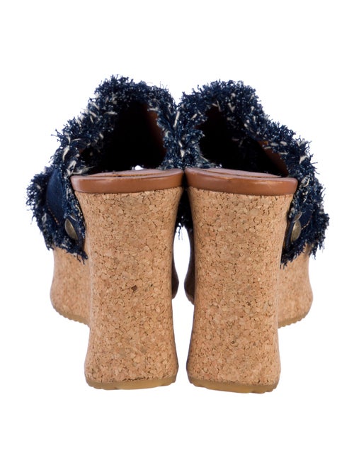 See by Chloé Denim Colorblock Pattern Slides