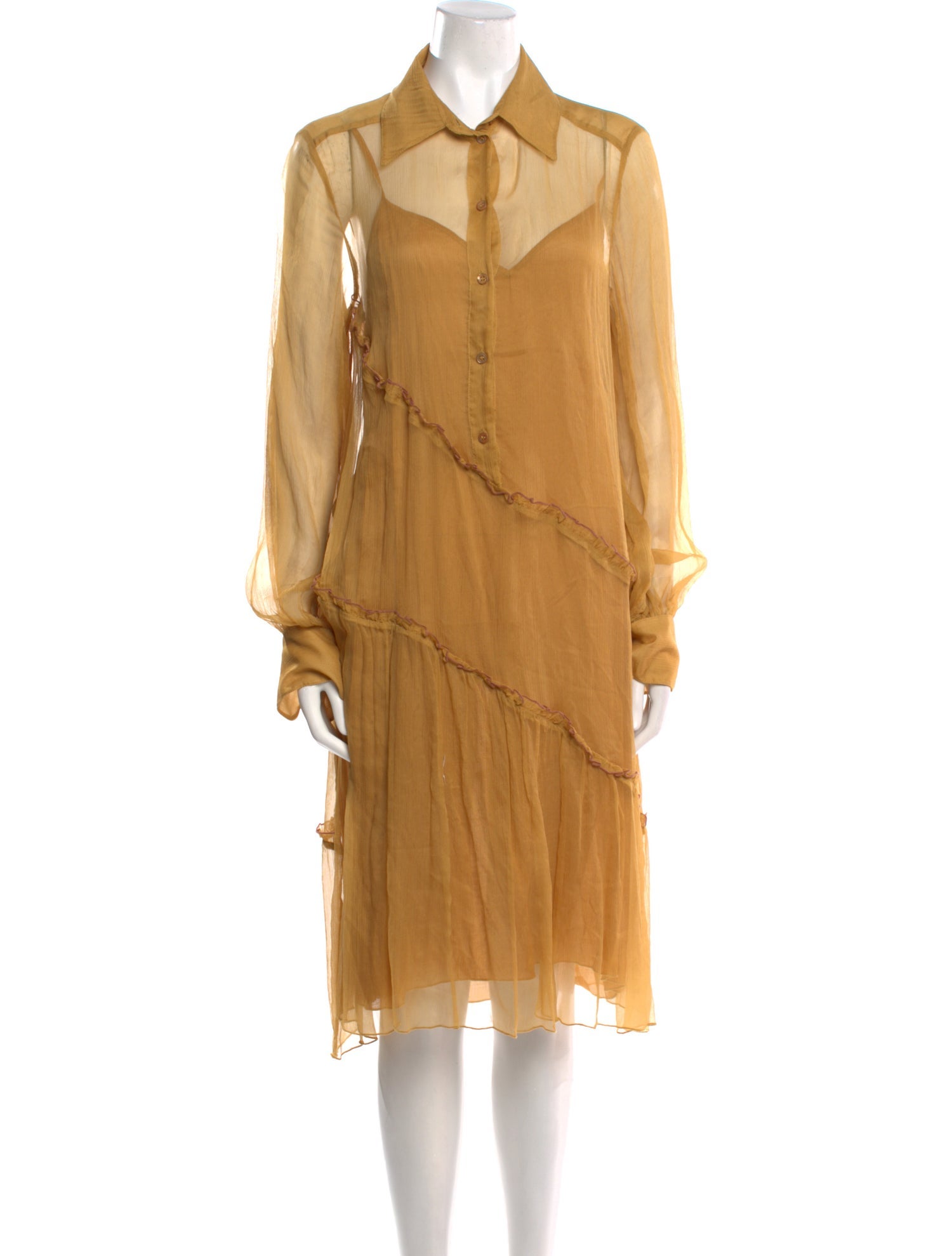 See by Chloé Silk Midi Length Dress