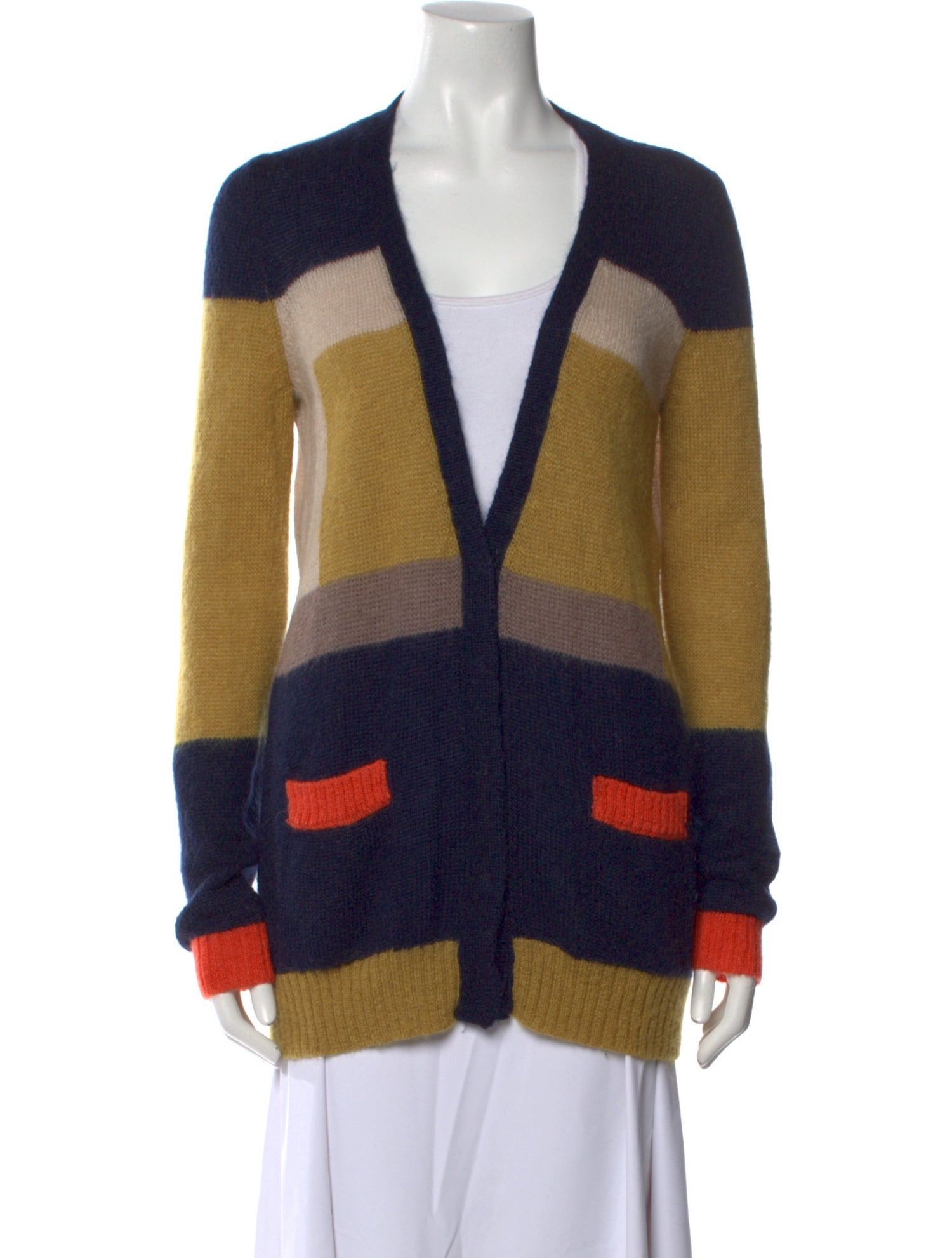 See by Chloé Striped V-Neck Sweater