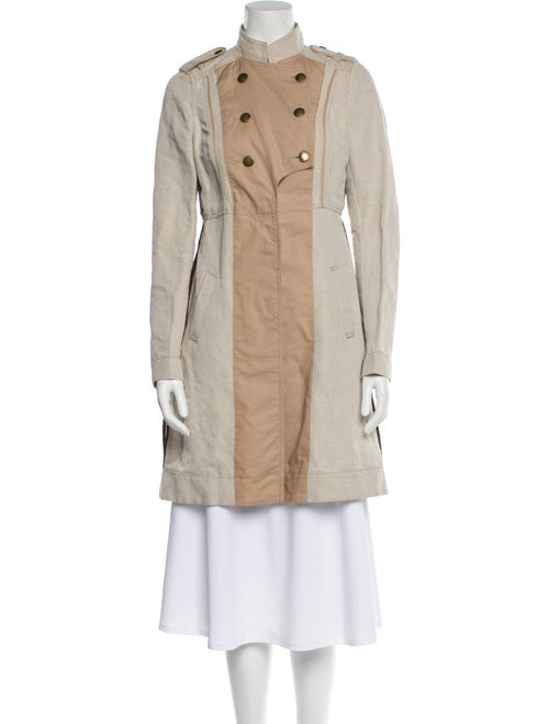See by Chloé Linen Colorblock Pattern Coat