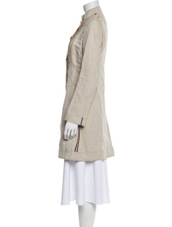 See by Chloé Linen Colorblock Pattern Coat