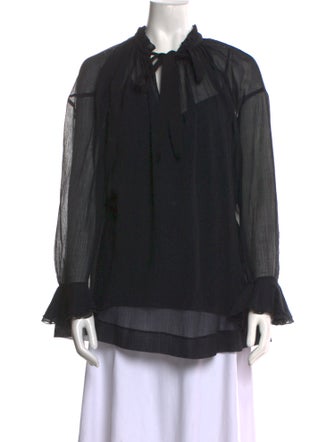 See by Chloé Mock Neck Long Sleeve Blouse