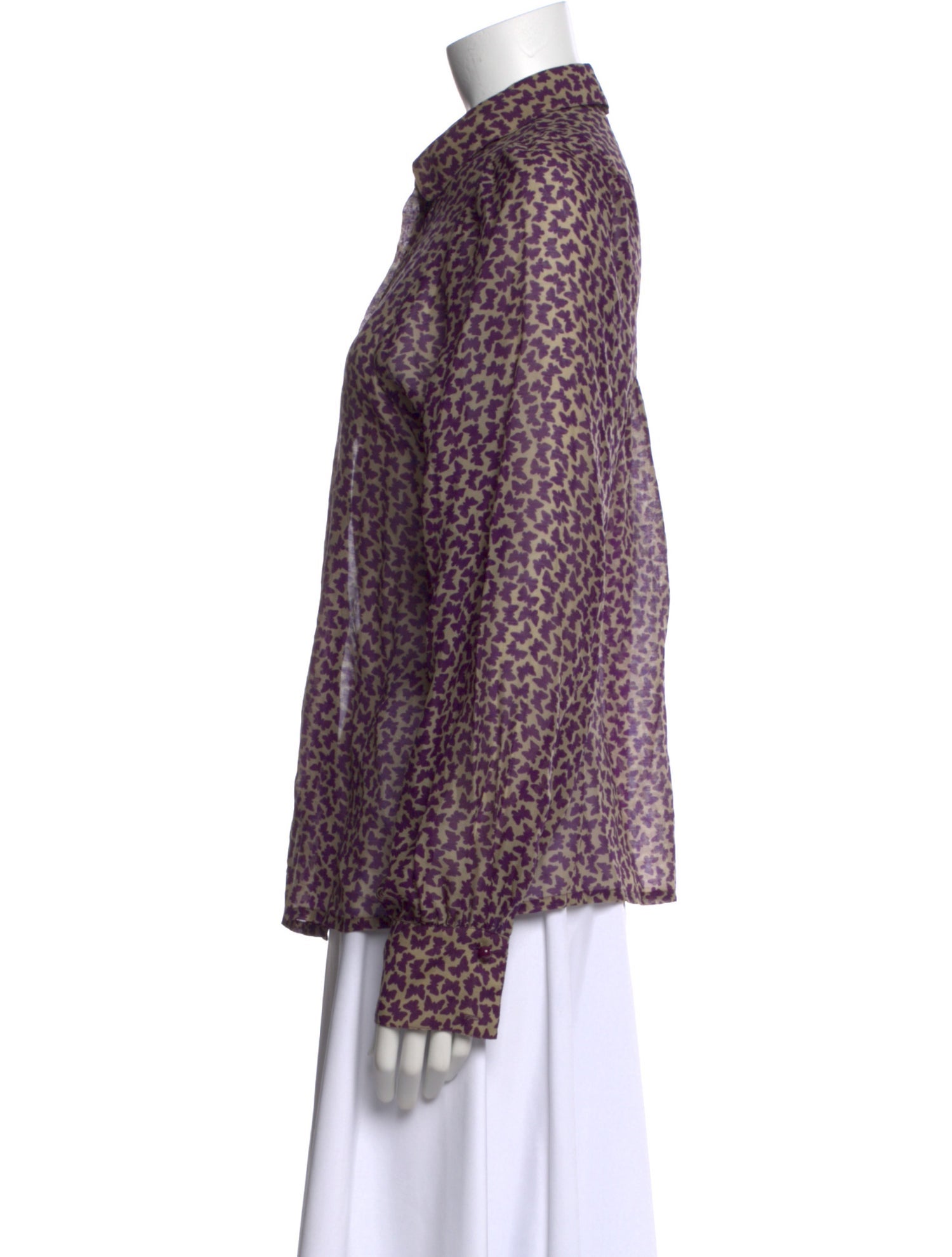 See by Chloé Silk Printed Button-Up Top