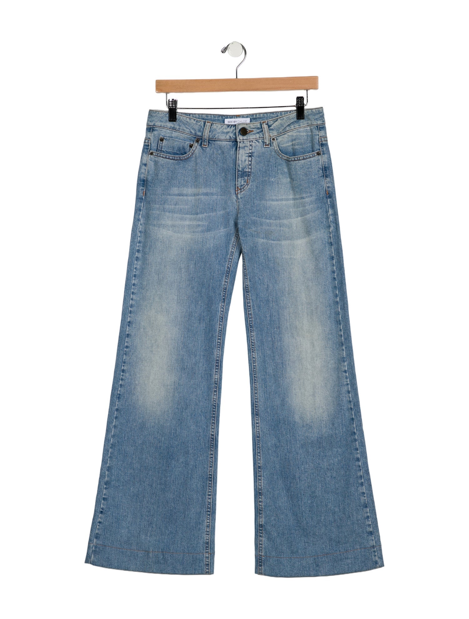 See by Chloé Mid-Rise Wide Leg Jeans